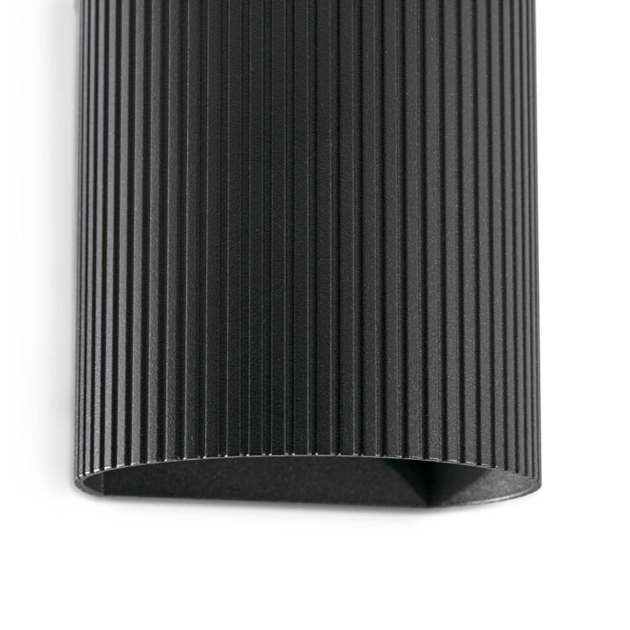 SOLE Applique ronde noire cannelée