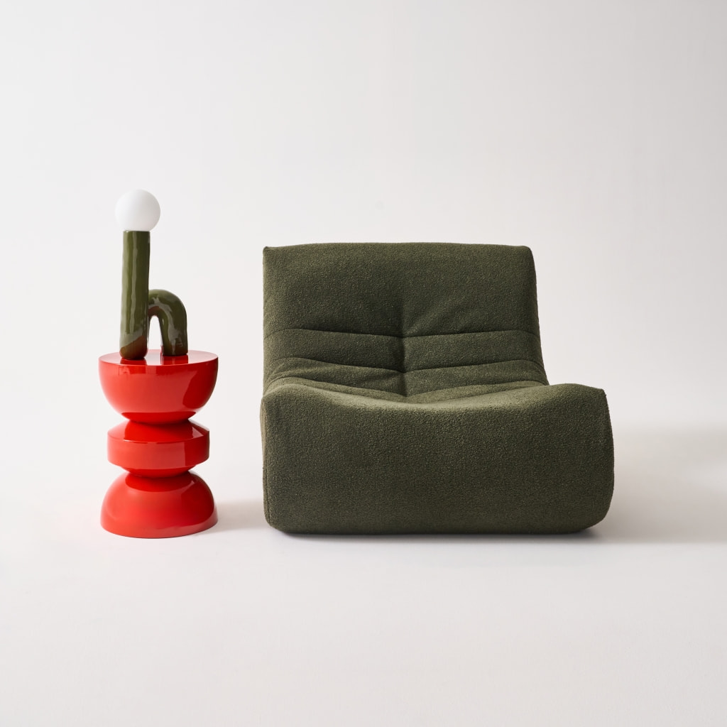 Table d'appoint, bout de canapé, table de chevet métal effet glossy Ø32 x H44,5cm ASSA