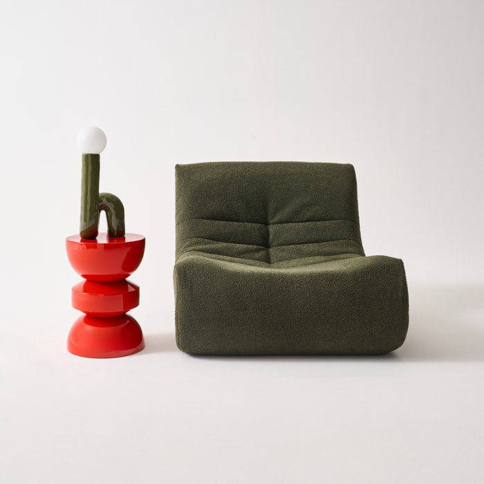 Table d'appoint, bout de canapé, table de chevet métal effet glossy Ø32 x H44,5cm ASSA