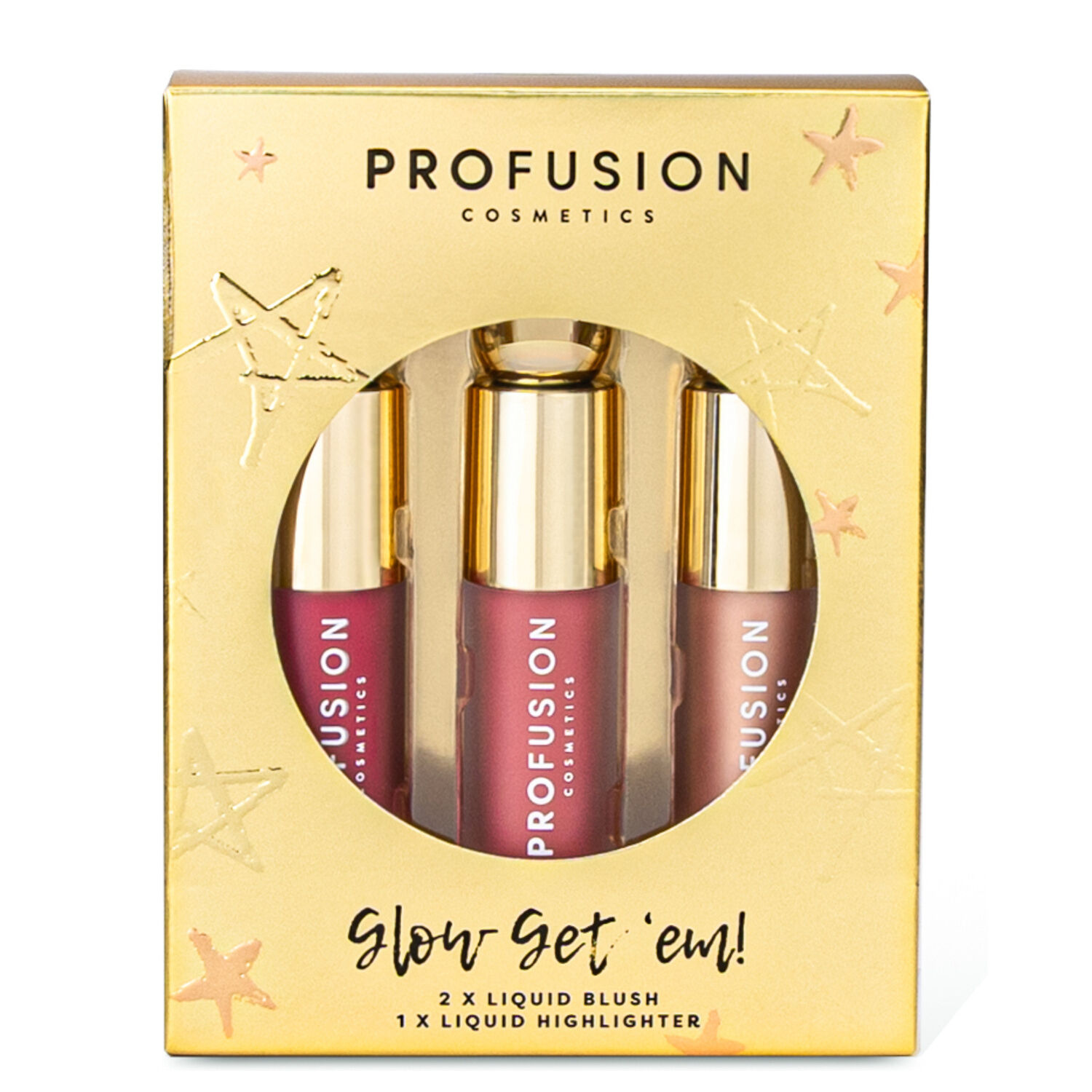 Glow Get Em! - Coffret 2 Blushs Liquides + 1 Highlighter Liquide
