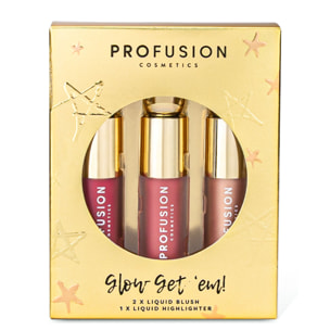 Glow Get Em! - Coffret 2 Blushs Liquides + 1 Highlighter Liquide