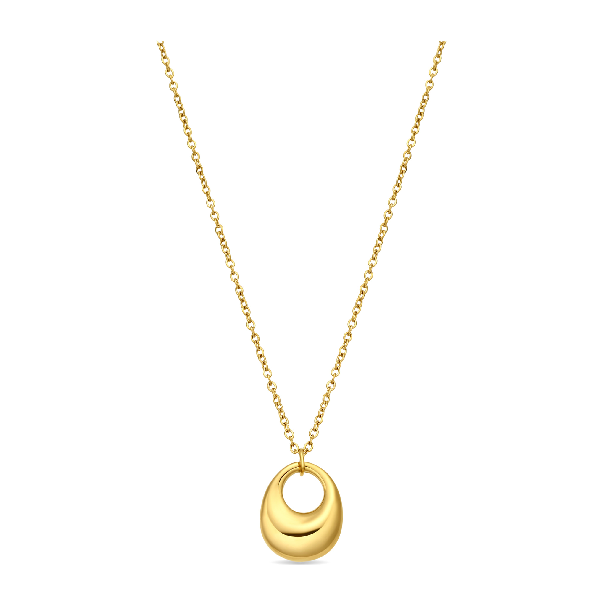 Collar acabado en oro amarillo de 18k