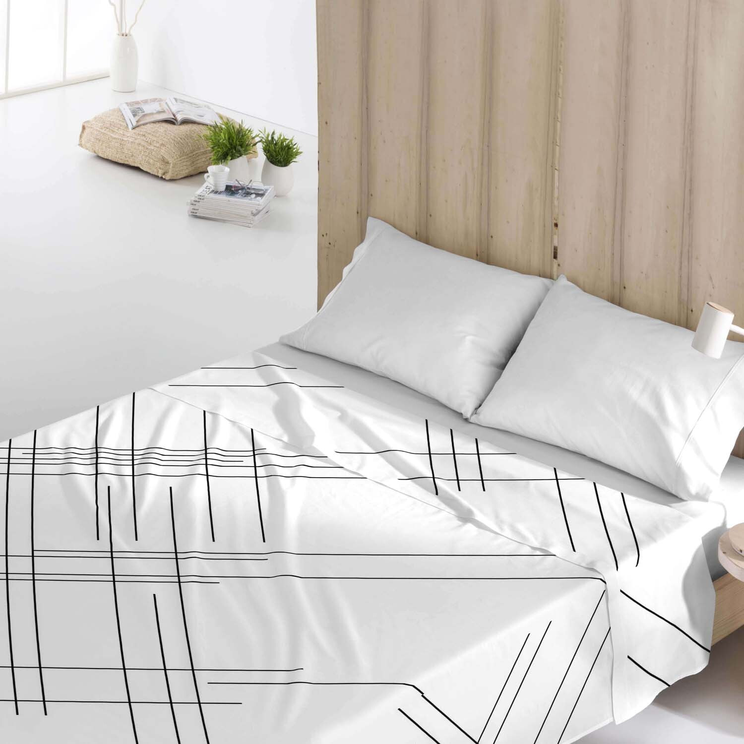 Naturals - Juego de Sábanas Estampadas - Incluye 1 o 2 Fundas de Almohada + 1 Sábana Bajera - 100% Algodón - Line