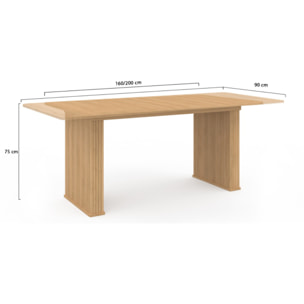 Table à manger extensible Albane 160-200cm
