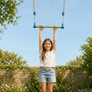 Trapèze métal bleu/vert pâle pour portiques de 1,90 à 2,50 m