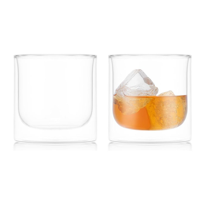 SKÅL: Set de 2 verres à whisky double paroi, 0.28 l 0.3 L