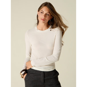 Oltre - T-shirt misto cashmere - Bianco