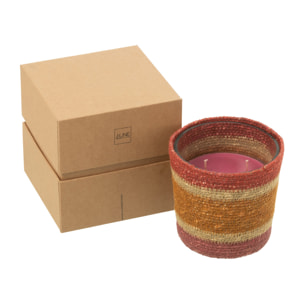 J-Line bougie parfumée Panier - Tender Rose - bordeaux - small - 45H