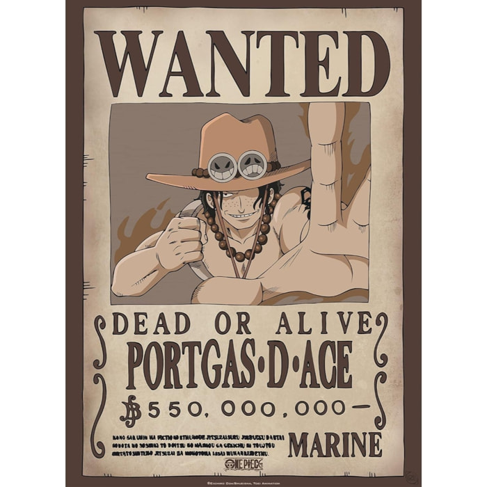 One Piece - Poster Ricercato "Wanted Portgas D. Ace" 52 x 38 cm AbyStyle