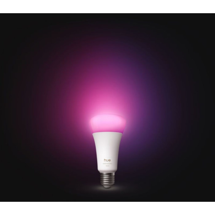 Ampoule LED connectée PHILIPS HUE E27 White&Color Ambiance 100W