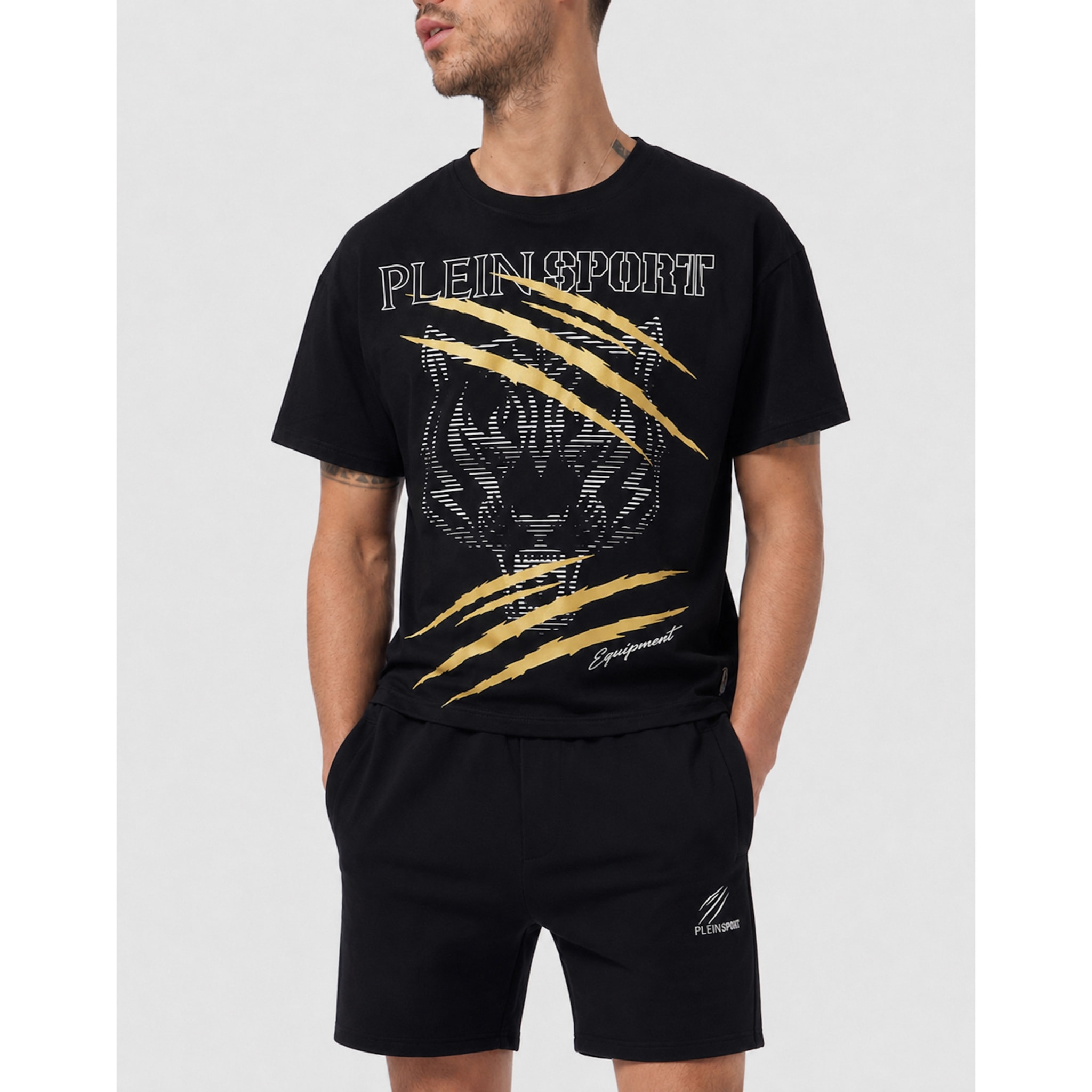PLEIN SPORT Camiseta de cuello redondo y manga corta TIGER