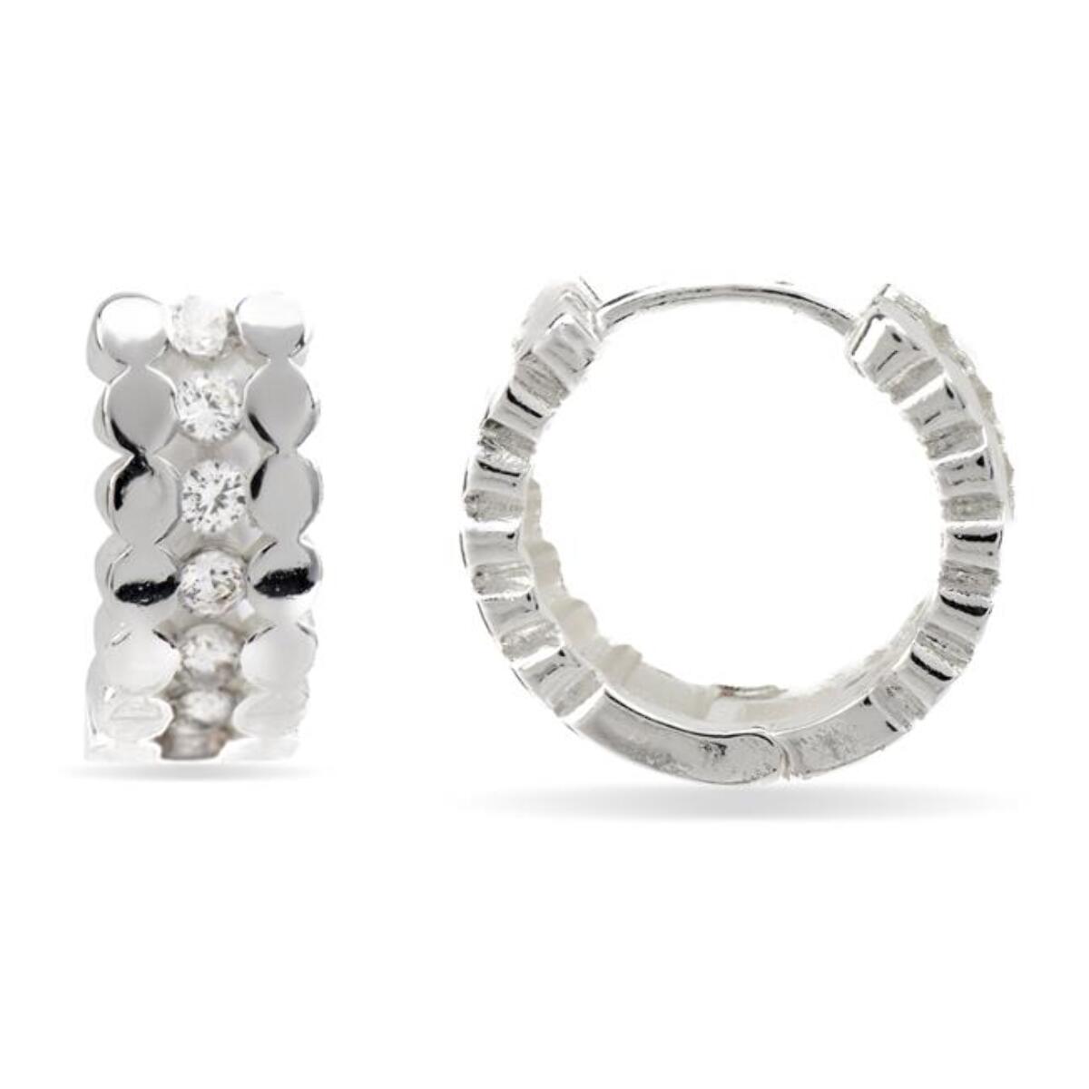 Pendientes Lux by Lux acabados baño rodio