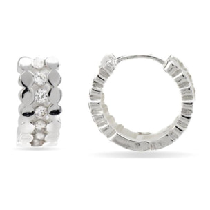 Pendientes Lux by Lux acabados baño rodio