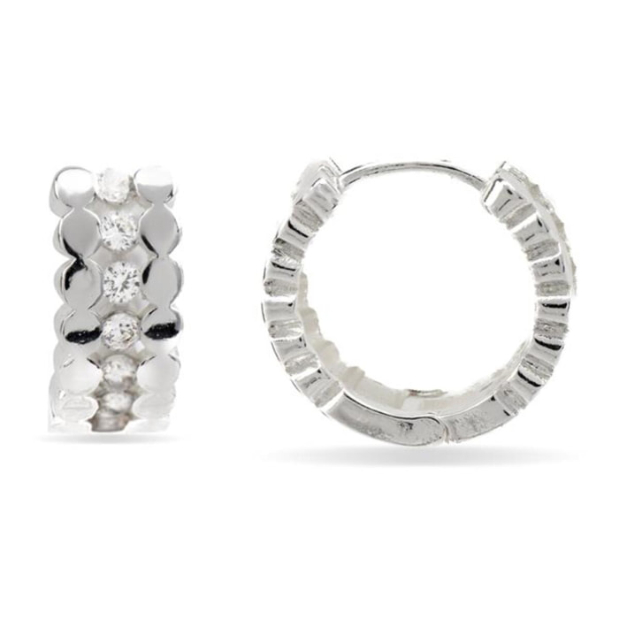 Pendientes Lux by Lux acabados baño rodio