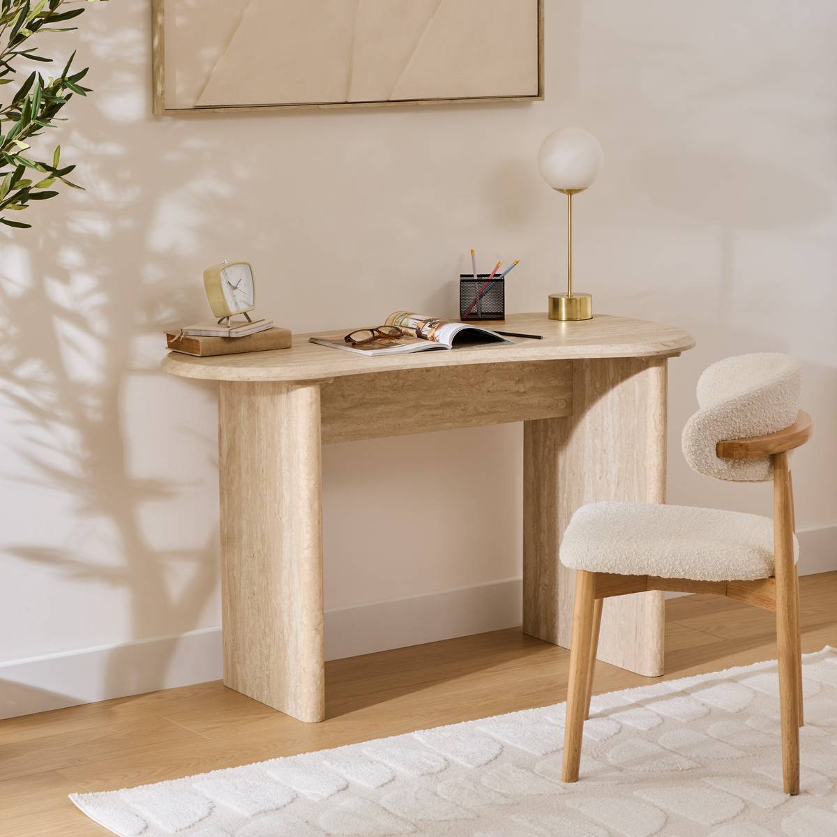 Bureau Anaya beige L120xp60xH75,5cm