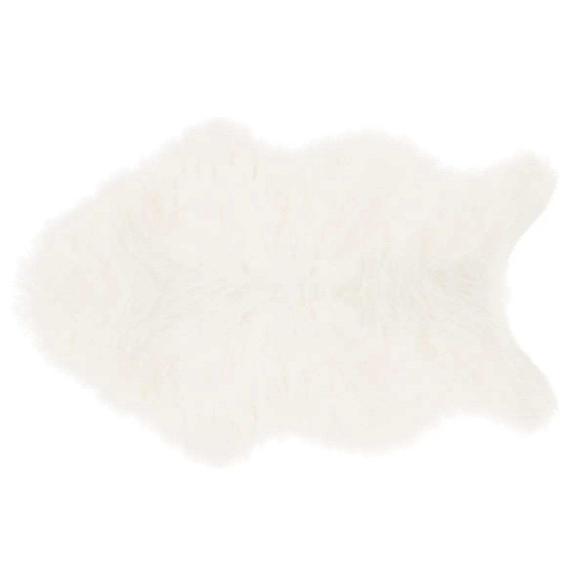 Tapis enfant fausse fourrure blanc 60x90cm
