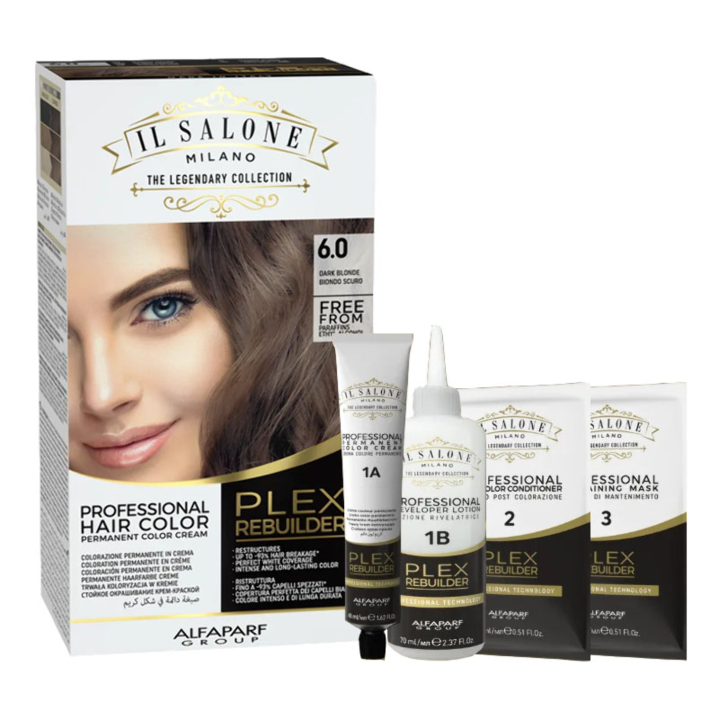 ALFAPARF MILANO Il Salone Plex Rebuilder Color Set 6.0 Biondo Scuro