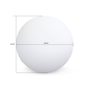 Boule LED 40cm – Sphère décorative lumineuse. Ø40cm. blanc chaud. commande à distance