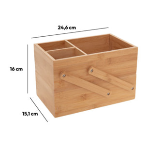 Organiseur 2 étages Bambou