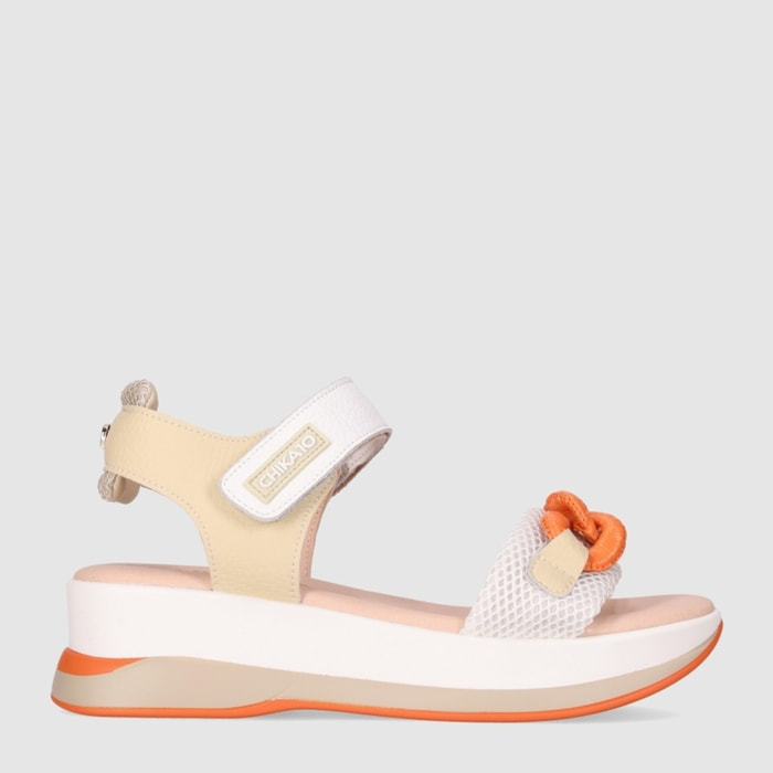 Sandalias - Beig - Tacón: 5 cm