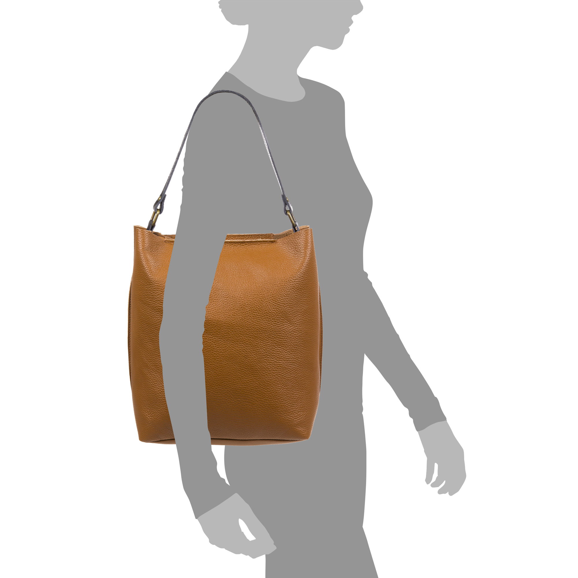 Alia bolso de hombro mujer. Piel auténtica Dollaro.