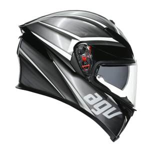 CASCO K5 S MPLK TEMPEST BLACK/SILVER AGV