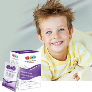 PEDIAKID - Probiotiques-10M - Rééquilibre la flore intestinale - Apporte 10 milliards de ferments lactiques - Soutient l'immunité - Dès 6 mois - Etui de 10 sachets - Lot de 2