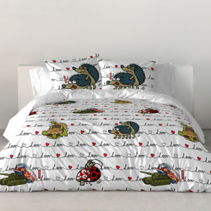 Funda nórdica Kukuxumusu Amor - 100% algodón -
