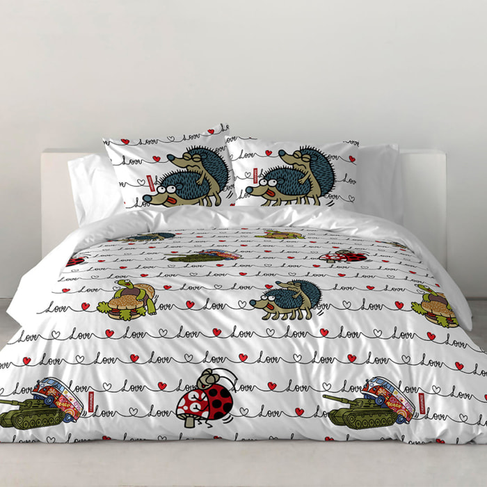 Funda nórdica Kukuxumusu Amor - 100% algodón -