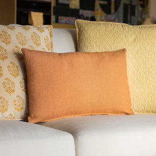 Coussin en lin jaune 30x50cm NYL