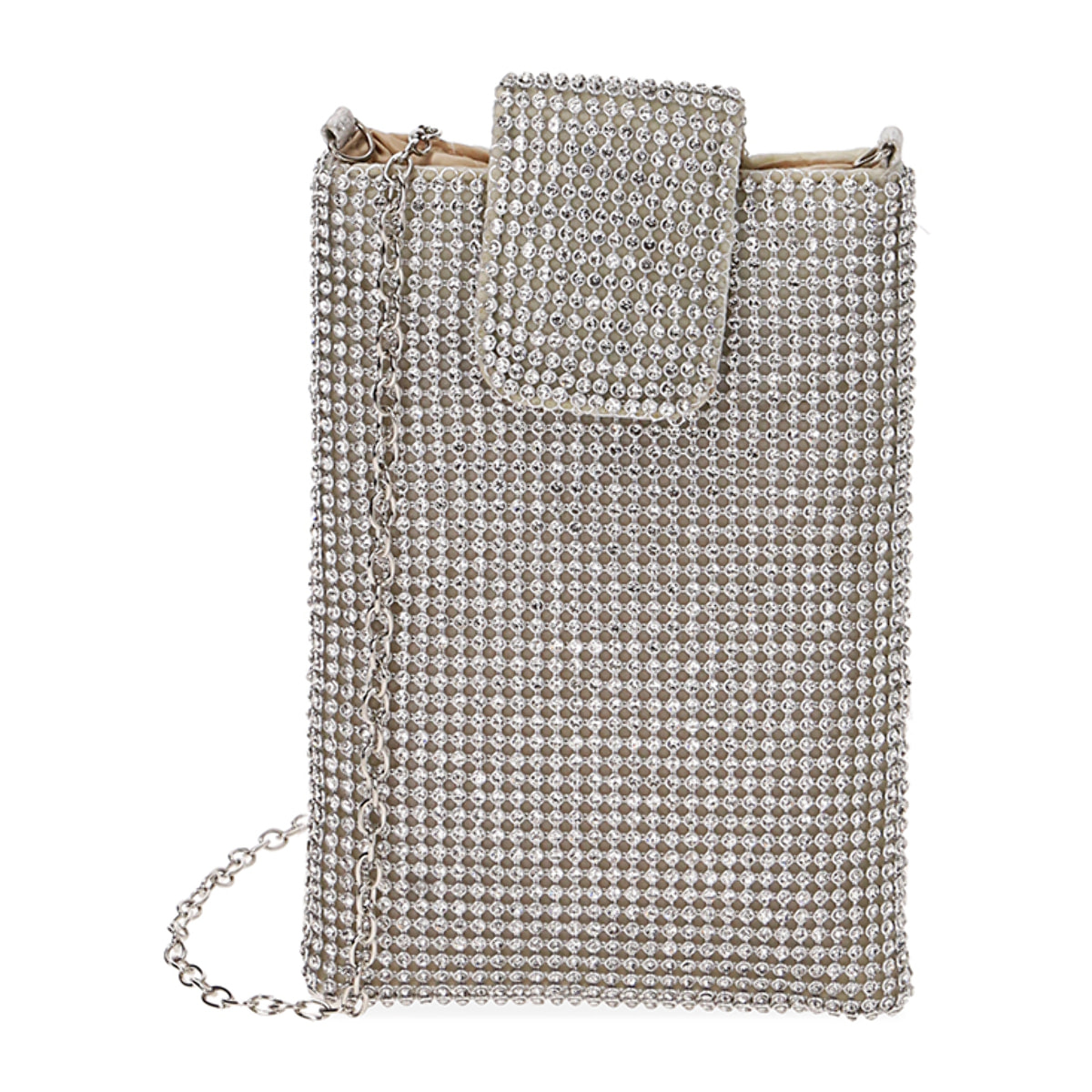 Portacellulare argento metallico