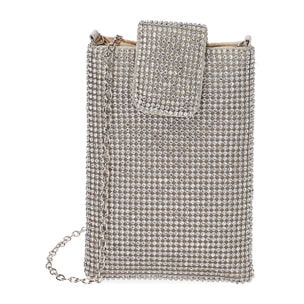 Portacellulare argento metallico