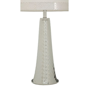 LAMPADA DA TAVOLO TOWER ARGENTO CM Ø 30X54