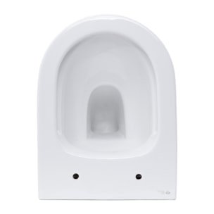 Pack WC Bâti-support V-Fix Core + WC Swiss Aqua Technologies Infinitio sans bride + Plaque, Blanc brillant (V-FixInfinitio-1)