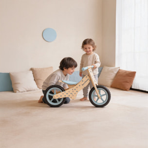 Bicicleta sin pedales BUBBLE BIKE bici infantil de madera diseño azul