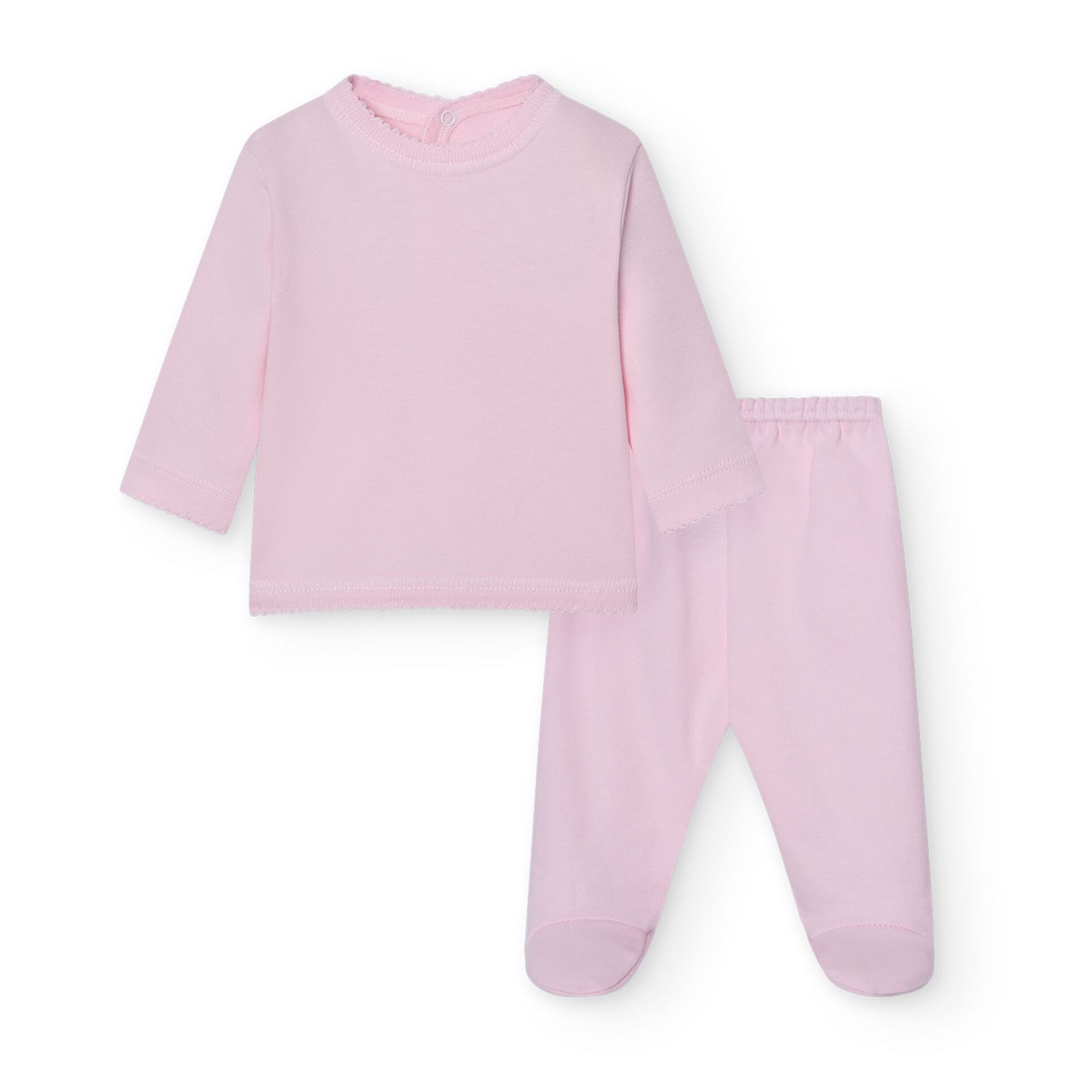 Conj, Jubon M/L Polaina Rosa Talla Nac