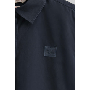 Camicia blu marino slim fit con logo Polo Club