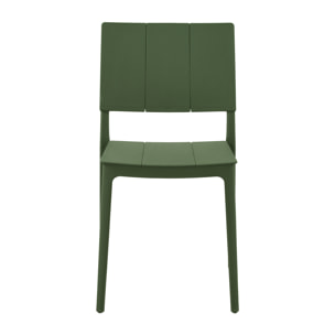 Set Da 4, Sedia Zante In Polipropilene Verde Inglese
