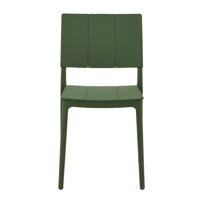 Set Da 4, Sedia Zante In Polipropilene Verde Inglese