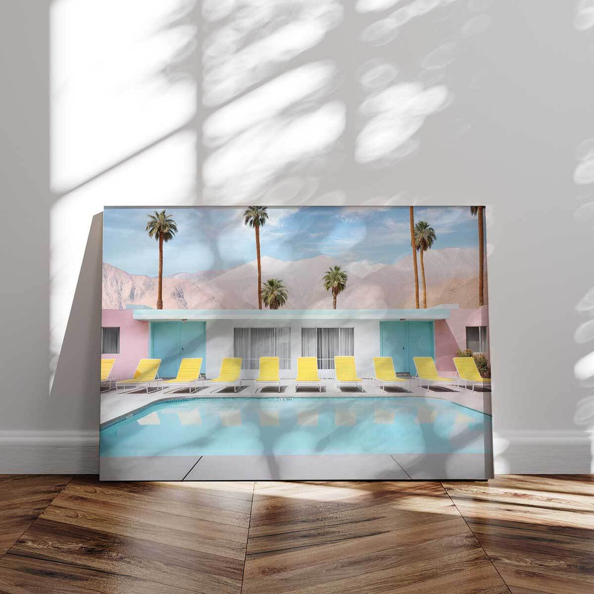 Tableau californie Une Journée à la piscine Tableau alu Dibond