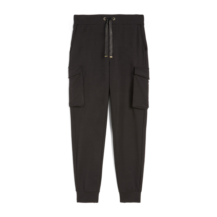 Pantaloni cargo da donna in french terry modal