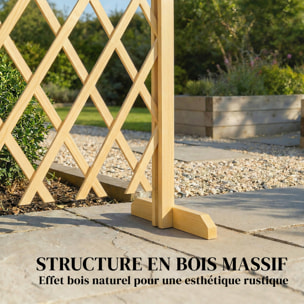 Lot de 2 barrières extensibles - 180x30x103cm - bois pré-huilé