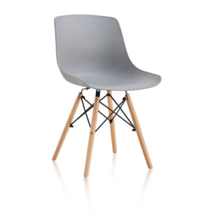 Pack 4 sillas de comedor Fredo Gris