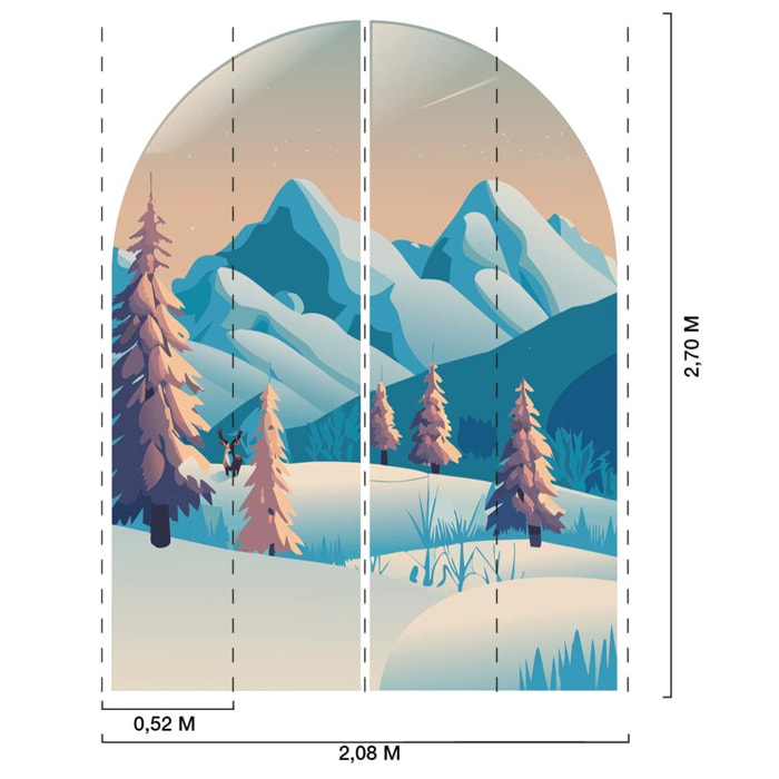 Papier peint montagne Intissé