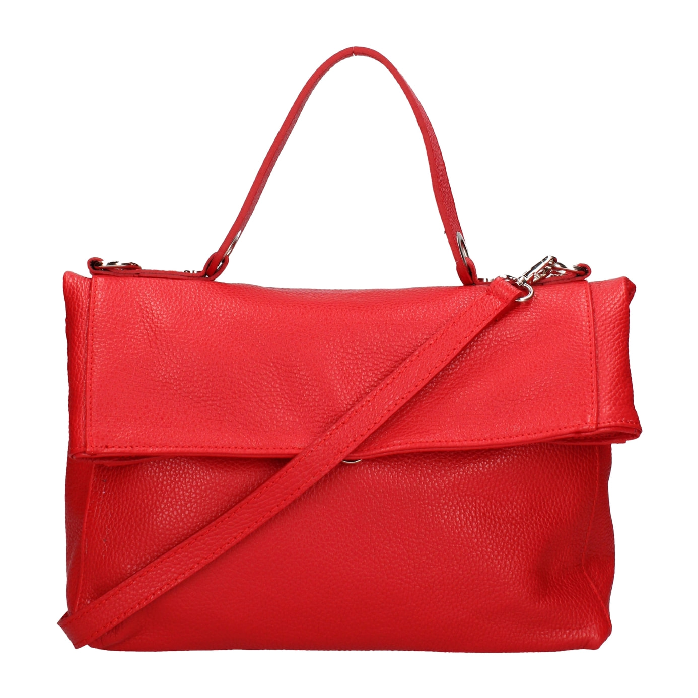 Borsa a spalla convertibile in zaino da donna In Vera pelle Made in Italy 34x21x12 cm