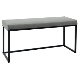Banc Giulia Gris Velours Cotele