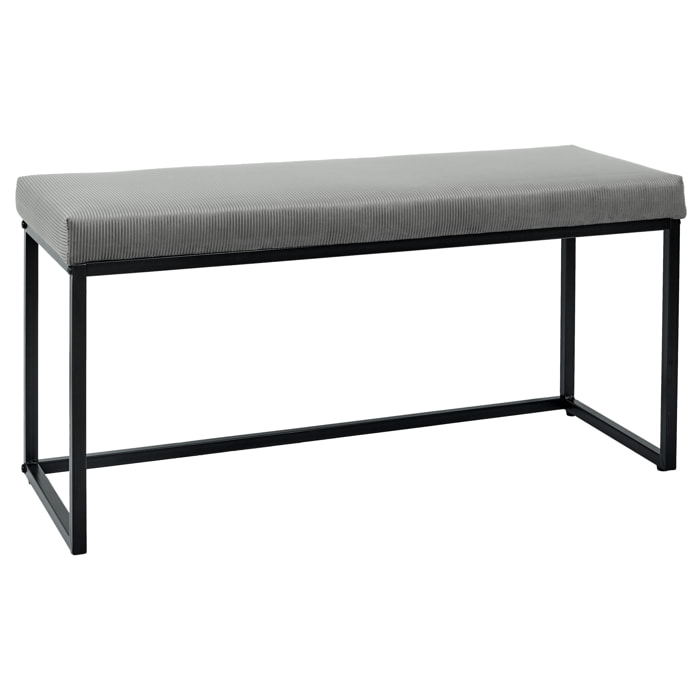 Banc Giulia Gris Velours Cotele