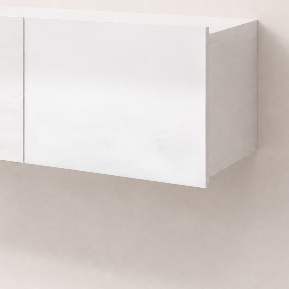 Alix - meuble tv modulable 100 cm - 2 portes - Blanc