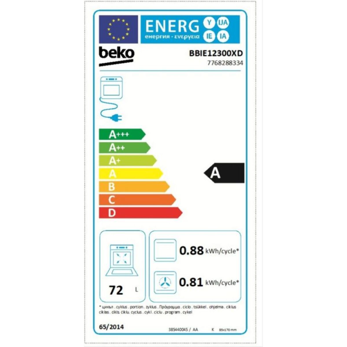 Four encastrable BEKO BBIE12300XD - Hydrolyse - Chaleur tournante