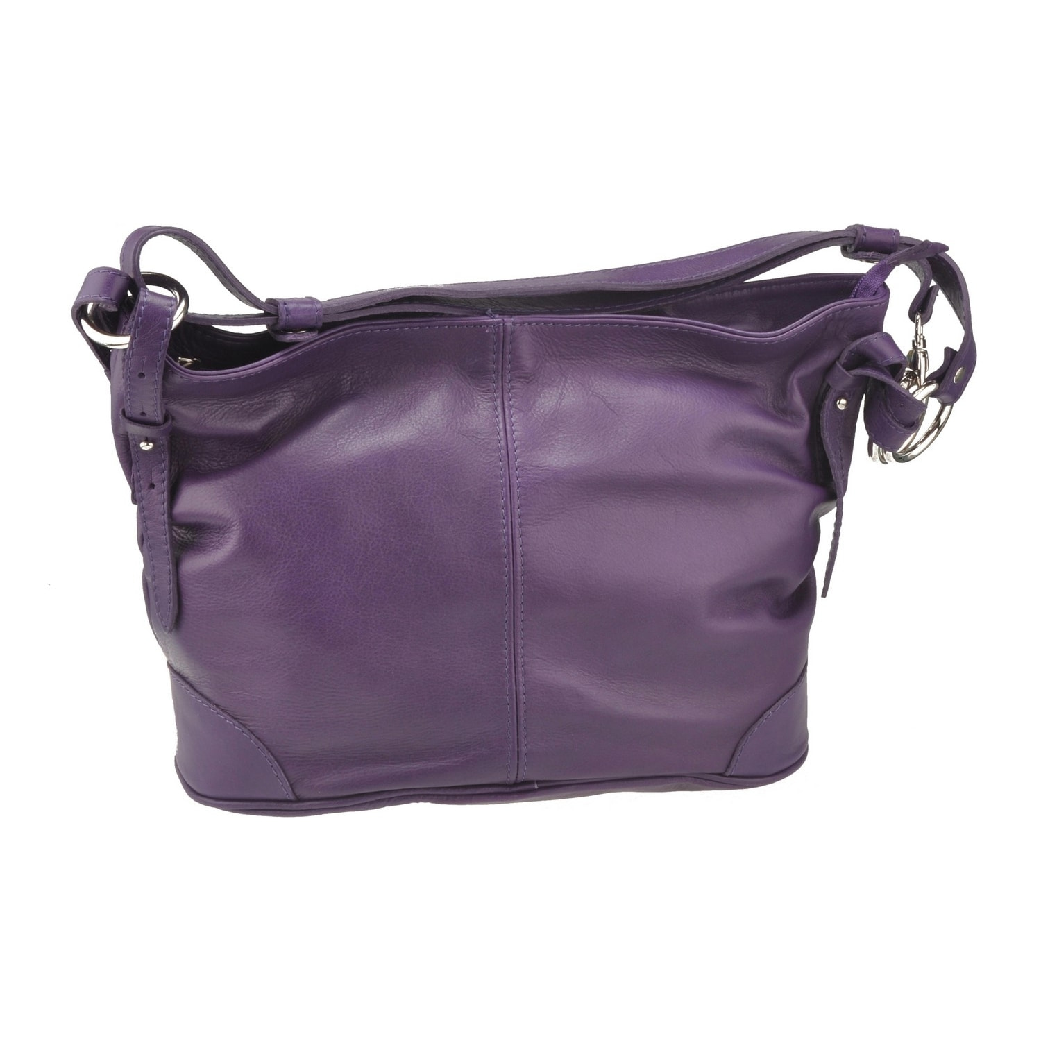 Borse Donna colore Viola-in pelle Made in Italy 34x24x12cm